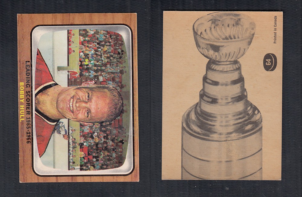 1966-67 TOPPS HOCKEY CARD #64 B. HULL photo