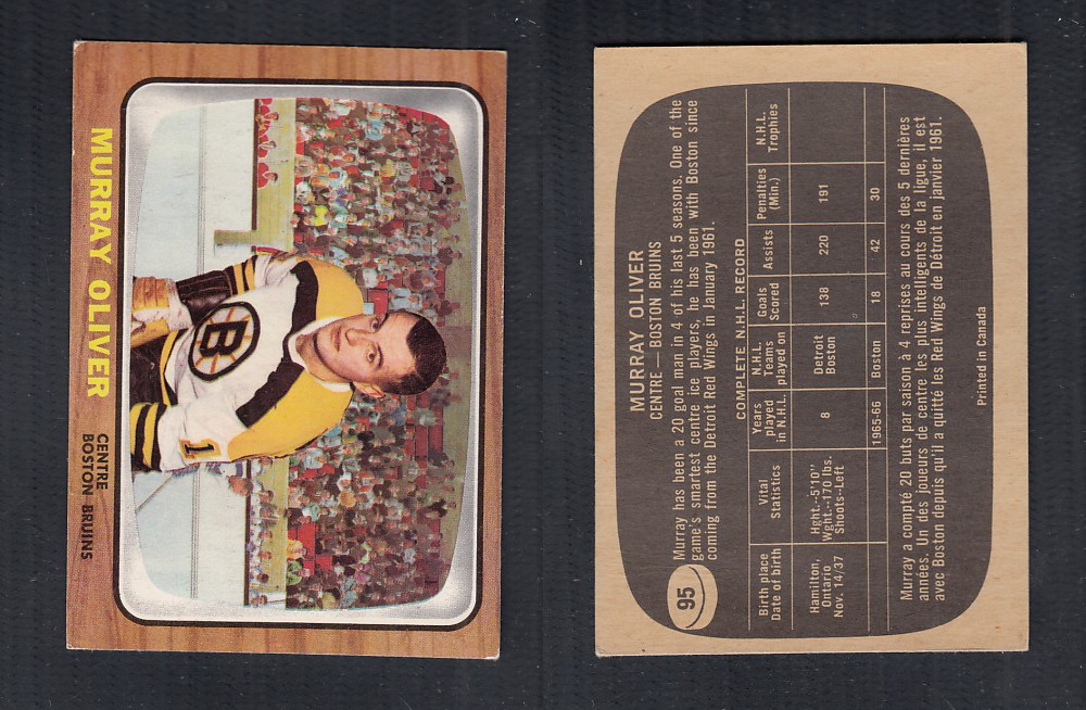 1966-67 TOPPS HOCKEY CARD #95 M. OLIVER photo