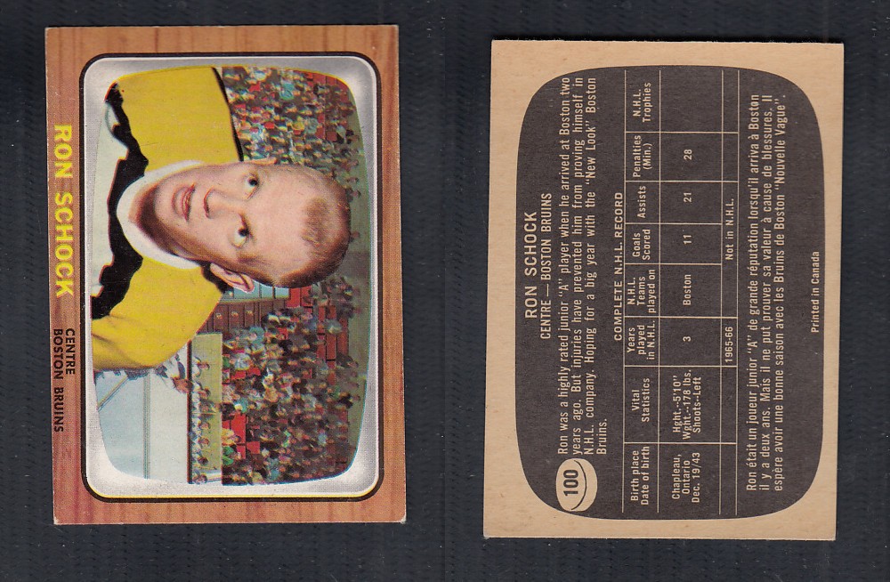 1966-67 TOPPS HOCKEY CARD #100 R. SCHOCK photo