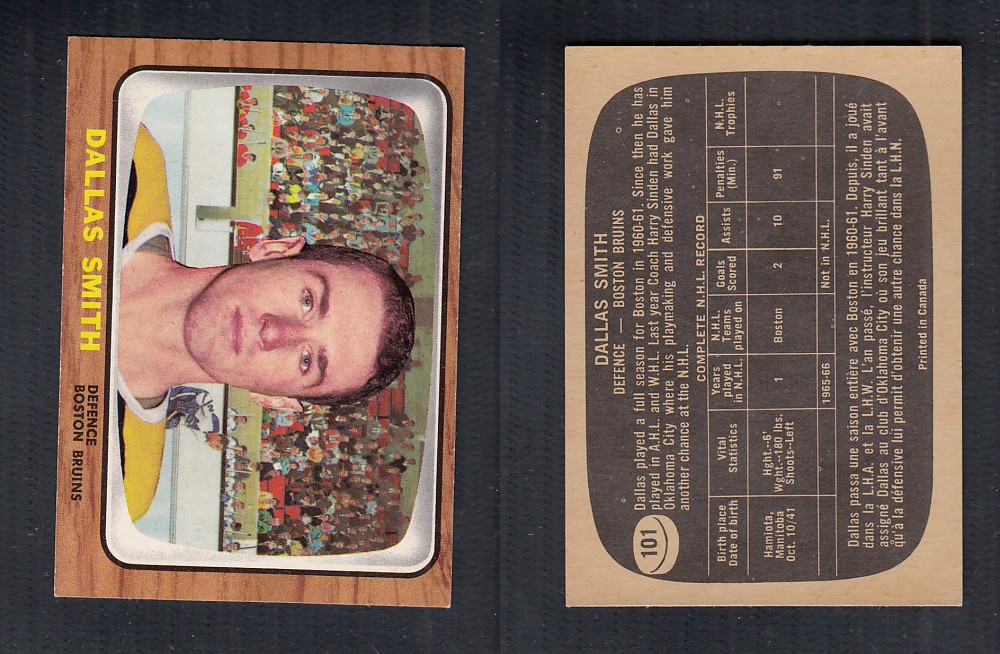 1966-67 TOPPS HOCKEY CARD #101 D. SMITH photo