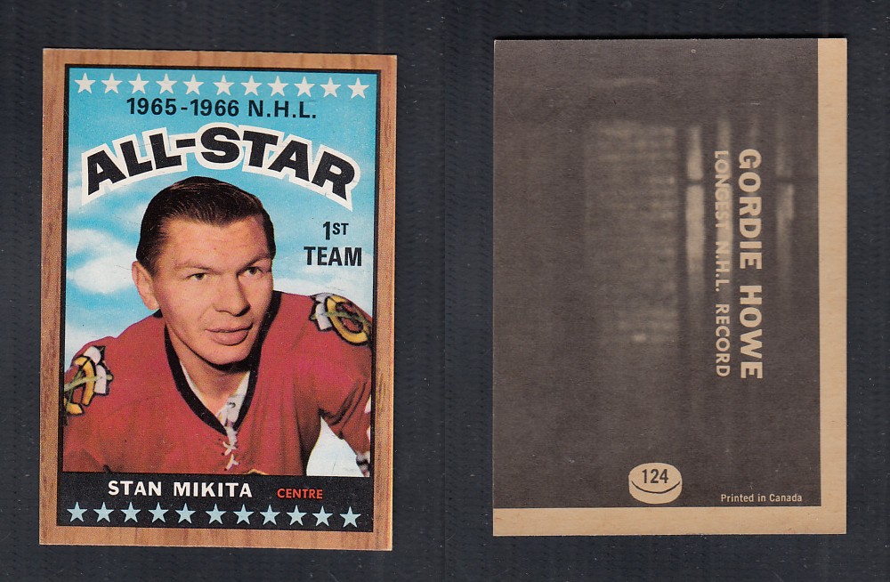 1966-67 TOPPS HOCKEY CARD #124 AS. S. MIKITA photo