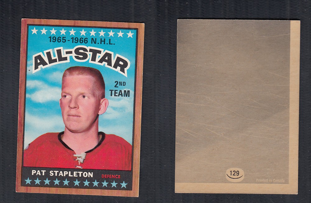 CS22704386 :: 1966-67 TOPPS HOCKEY CARD #129 AS. P. STAPLETON - CAPITAL ...