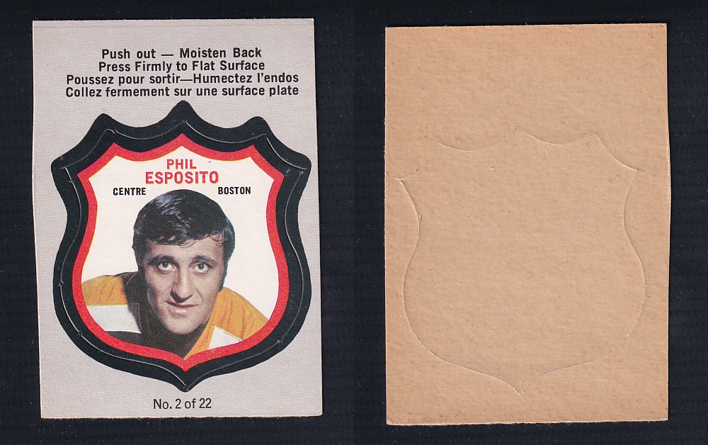 1972-73 O-PEE-CHEE PLAYER CREST #2 P. ESPOSITO photo