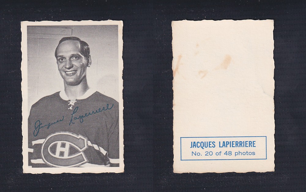 1970-71 O-PEE-CHEE DECKLE EDGE #20 J. LAPERRIERE photo