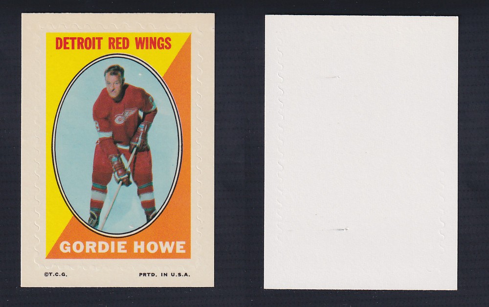 1970-71 O-PEE-CHEE STICKER STAMP G. HOWE photo