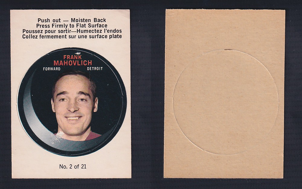 1968-69 O-PEE-CHEE PUCK STICKER #2 F. MAHOVLICH photo