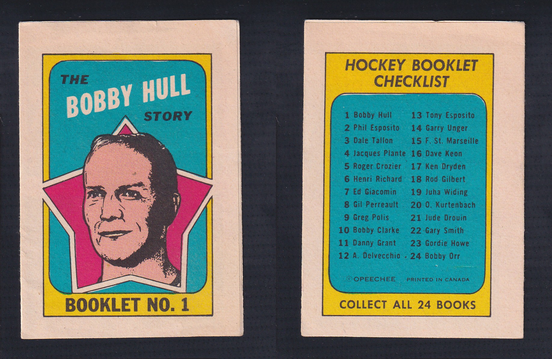 1971-72 O-PEE-CHEE STORY BOOKLET ENGLISH #1 B.HULL photo